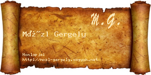 Mözl Gergely névjegykártya