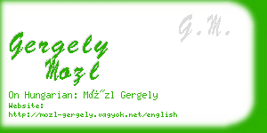 gergely mozl business card